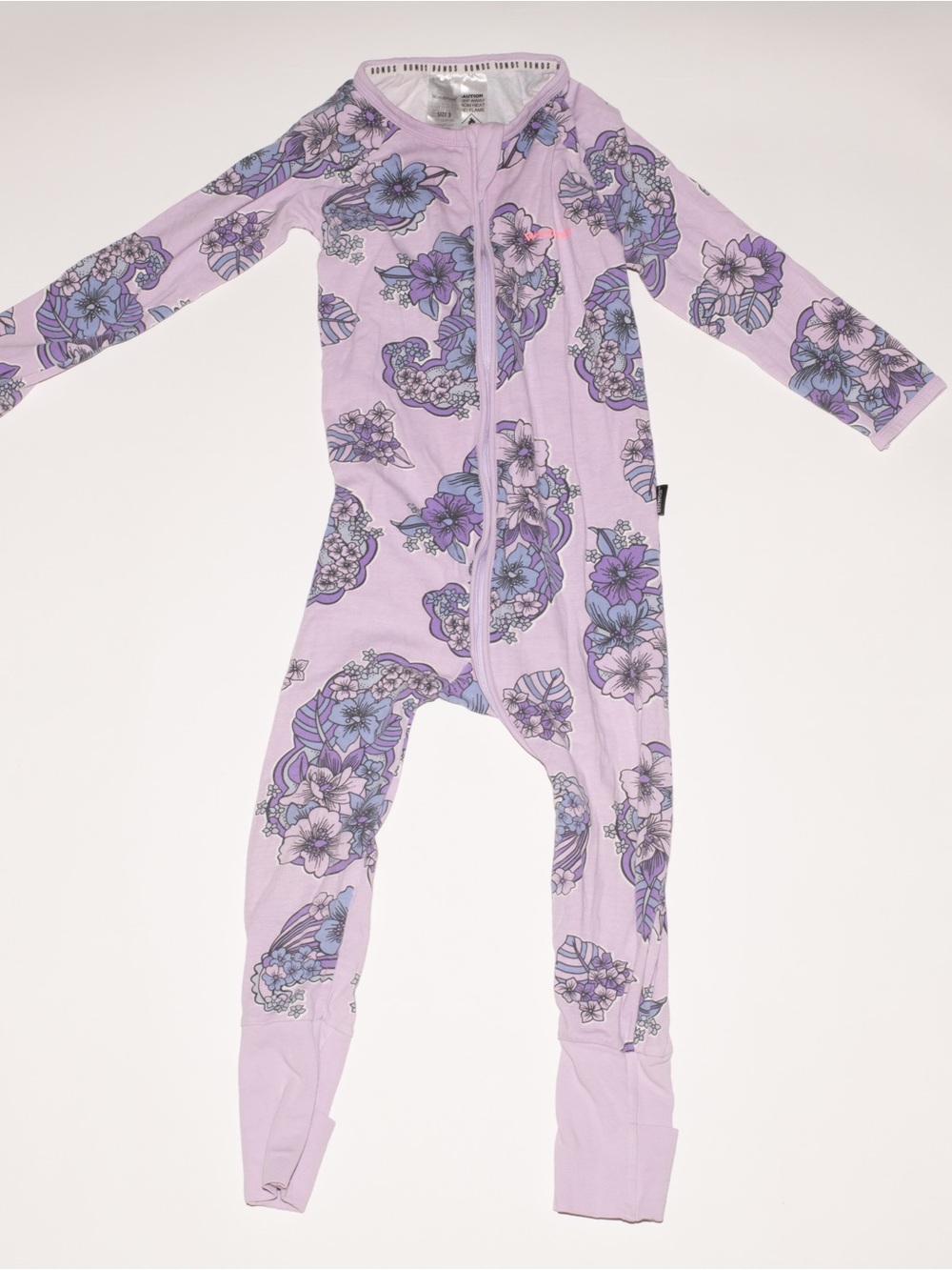 Bonds Zip Wondersuit Pajamas | Purple Floral